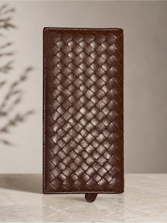 Bottega Veneta Handbags - Bottega Veneta Brown Intrecciato Leather Continental Wallet ✨Authenticated✨